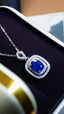 14K GOLD 1.38 CTW NATURAL SAPPHIRE & DIAMOND NECKLACE