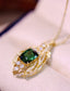 14K GOLD 1.62 CTW NATURAL TOURMALINE & DIAMOND PENDANT