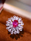 14K GOLD 3.00 CTW NATURAL PADPARADSCHA SAPPHIRE & DIAMOND RING