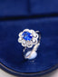 14K GOLD 1.83 CTW NATURAL SAPPHIRE & DIAMOND RING