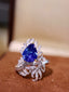 14K GOLD 4.23 CTW NATURAL SAPPHIRE & DIAMOND RING