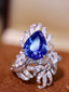 14K GOLD 4.23 CTW NATURAL SAPPHIRE & DIAMOND RING