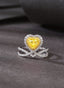 14K GOLD 1.53 CTW NATURAL YELLOW DIAMOND & DIAMOND RING