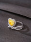 14K GOLD 1.53 CTW NATURAL YELLOW DIAMOND & DIAMOND RING