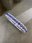 14K GOLD 18.25 CTW NATURAL SAPPHIRE & DIAMOND BRACELET