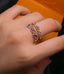 14K GOLD 0.40 CT NATURAL RUBY & DIAMOND RING