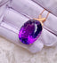 14K GOLD 34.1 CT NATURAL AMETHYST & DIAMOND PENDANT