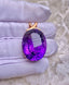 14K GOLD 34.1 CT NATURAL AMETHYST & DIAMOND PENDANT