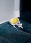 14K GOLD 1.76 CTW NATURAL YELLOW DIAMOND & DIAMOND RING