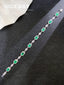 14K GOLD 6.18 CTW VIVID GREEN NATURAL EMERALD & DIAMOND BRACELET