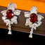 14K GOLD 2.71 CTW NATURAL RUBY & DIAMOND EARRINGS