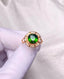 14K GOLD 3.5 CT NATURAL TOURMALINE & DIAMOND RING