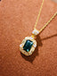 14K GOLD 1.53 CTW NATURAL TOURMALINE & DIAMOND PENDANT