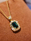 14K GOLD 1.53 CTW NATURAL TOURMALINE & DIAMOND PENDANT