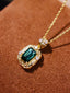 14K GOLD 1.53 CTW NATURAL TOURMALINE & DIAMOND PENDANT