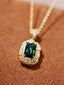 14K GOLD 1.53 CTW NATURAL TOURMALINE & DIAMOND PENDANT