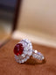 14K GOLD 3.35 CTW NATURAL RUBY & DIAMOND RING