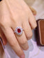 14K GOLD 3.35 CTW NATURAL RUBY & DIAMOND RING