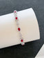 14K GOLD 4.64 CTW NATURAL RUBY & DIAMOND BRACELET