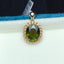 14K GOLD 3.1 CT NATURAL TOURMALINE & DIAMOND PENDANT