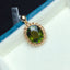 14K GOLD 3.1 CT NATURAL TOURMALINE & DIAMOND PENDANT