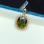 14K GOLD 3.1 CT NATURAL TOURMALINE & DIAMOND PENDANT