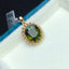 14K GOLD 3.1 CT NATURAL TOURMALINE & DIAMOND PENDANT