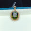 14K GOLD 3.1 CT NATURAL TOURMALINE & DIAMOND PENDANT