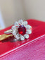 14K GOLD 1.28 CTW NATURAL RUBY & DIAMOND RING