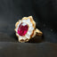 14K GOLD 3.35 CT NATURAL TOURMALINE & DIAMOND RING/PENDANT