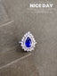 14K GOLD 4.13 CTW NATURAL SAPPHIRE & DIAMOND RING/PENDANT