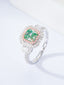 GIA CERTIFIED 14K GOLD 1.54 CTW NATURAL GREEN DIAMOND & DIAMOND RING