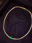 14K GOLD 1.93 CTW VIVID GREEN NATURAL EMERALD & DIAMOND NECKLACE