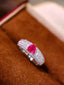 14K GOLD 1.04 CTW NATURAL RUBY & DIAMOND RING