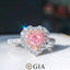 GIA CERTIFIED 14K GOLD 0.94 CTW NATURAL PINK DIAMOND & DIAMOND RING