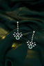 14K GOLD 1.04 CTW VIVID GREEN NATURAL EMERALD & DIAMOND EARRINGS