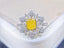 GIA CERTIFIED 14K GOLD 1.10 CTW NATURAL YELLOW DIAMOND & DIAMOND RING