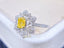 GIA CERTIFIED 14K GOLD 1.10 CTW NATURAL YELLOW DIAMOND & DIAMOND RING