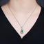 14K GOLD 1.47 CTW VIVID GREEN NATURAL EMERALD & DIAMOND PENDANT