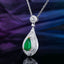 14K GOLD 1.47 CTW VIVID GREEN NATURAL EMERALD & DIAMOND PENDANT