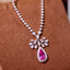 14K GOLD 1.43 CTW NATURAL PADPARADSCHA SAPPHIRE & DIAMOND NECKLACE