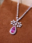 14K GOLD 1.43 CTW NATURAL PADPARADSCHA SAPPHIRE & DIAMOND NECKLACE