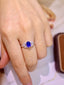 14K GOLD 1.28 CTW VIVID BLUE NATURAL SAPPHIRE & DIAMOND RING