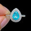 14K GOLD 0.95 CT NATURAL PARAIBA TOURMALINE & DIAMOND RING