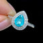 14K GOLD 0.95 CT NATURAL PARAIBA TOURMALINE & DIAMOND RING