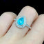 14K GOLD 0.95 CT NATURAL PARAIBA TOURMALINE & DIAMOND RING