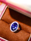 14K GOLD 3.53 CTW NATURAL TANZANITE & DIAMOND RING