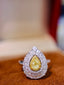 14K GOLD 1.57 CTW NATURAL YELLOW DIAMOND & DIAMOND RING/PENDANT