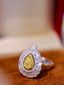 14K GOLD 1.57 CTW NATURAL YELLOW DIAMOND & DIAMOND RING/PENDANT