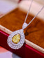 14K GOLD 1.57 CTW NATURAL YELLOW DIAMOND & DIAMOND RING/PENDANT